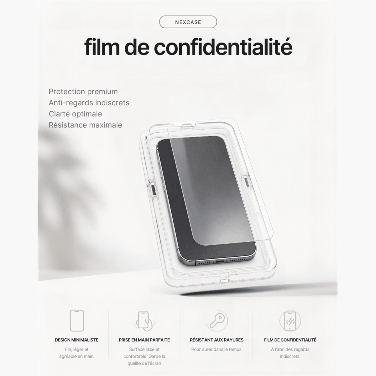 Protection verre Anti-espion - NexCase